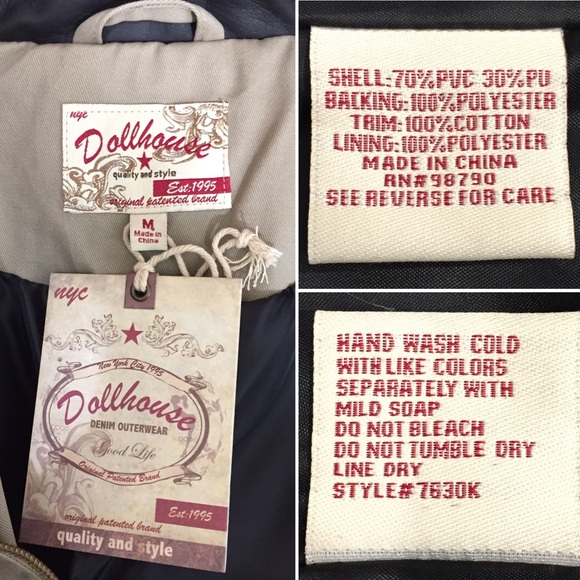 Dollhouse Color Block Faux Leather Jacket Sz M NWT - Picture 7 of 8